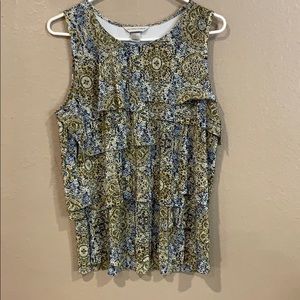 Christopher Banks sleeveless layered blouse L